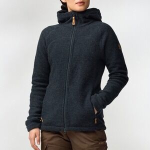 Fjallraven Women's Kaitum Fleece Zip-Up Hoodie, Dark Grey (Sz XS)